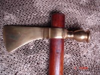 vintage Tomahawk Peace Pipe Trade Axe Iron Head indian RTH 09